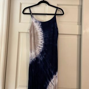 INC blue tie dye maxi dress